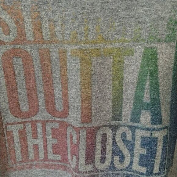 Straight out of the Closet T-shirt, Faded, Very Soft, Large - Picture 1 of 6